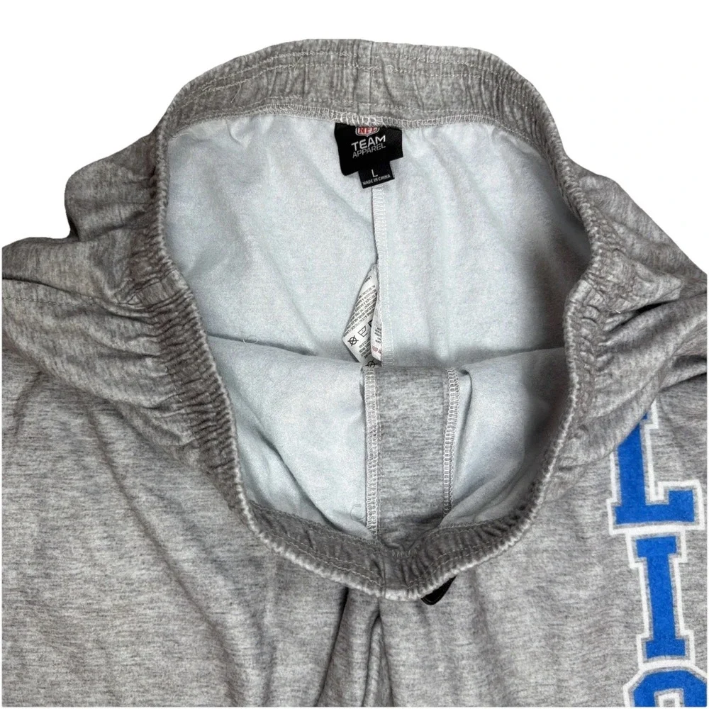 Detroit Lions NFL Team Sweatpants Mens Large Gray‎ Soft Fleece Lounge Jogger